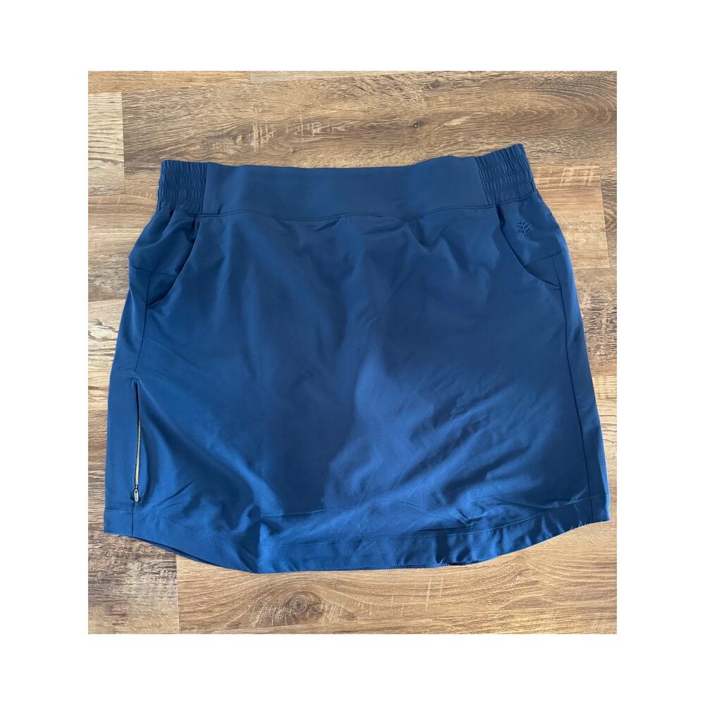 Coolibar Women's Size XXL Navy Blue Pisa Travel Skort Sun Protection